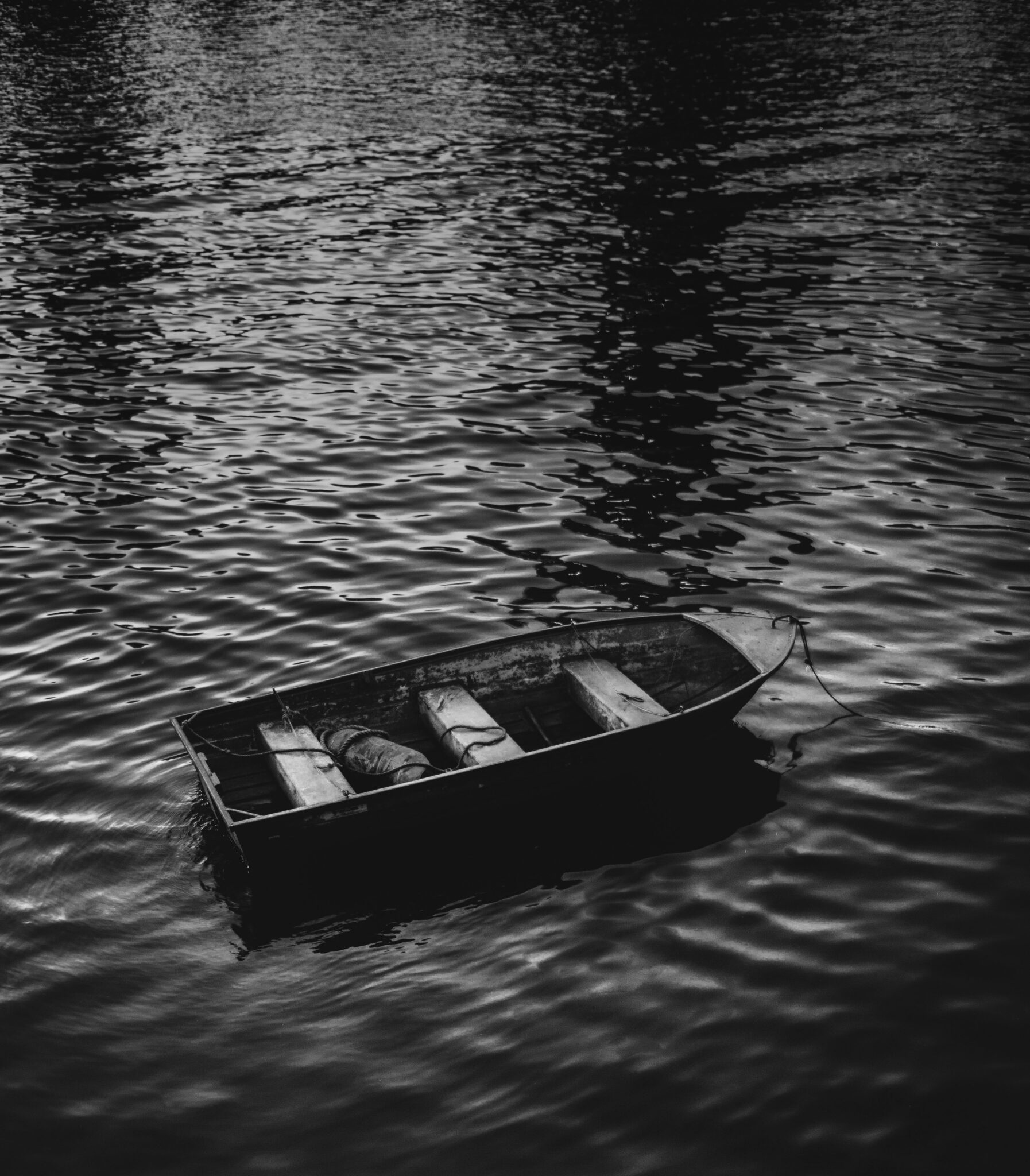 Weathered boat resting on shore